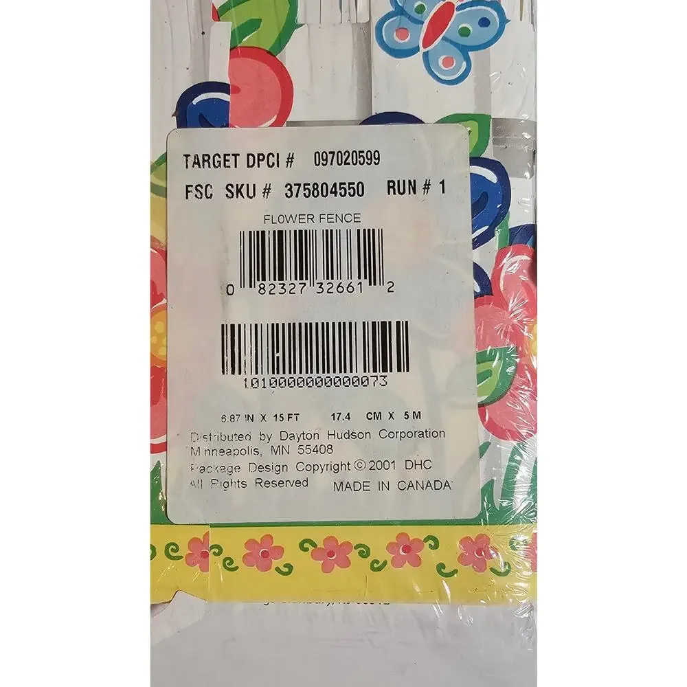 Target Restore 2001 Floral Fence Wallpaper Border 3 packs